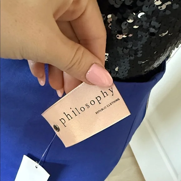 Philosophy Royal Blue Pencil Skirt - Picture 3 of 7